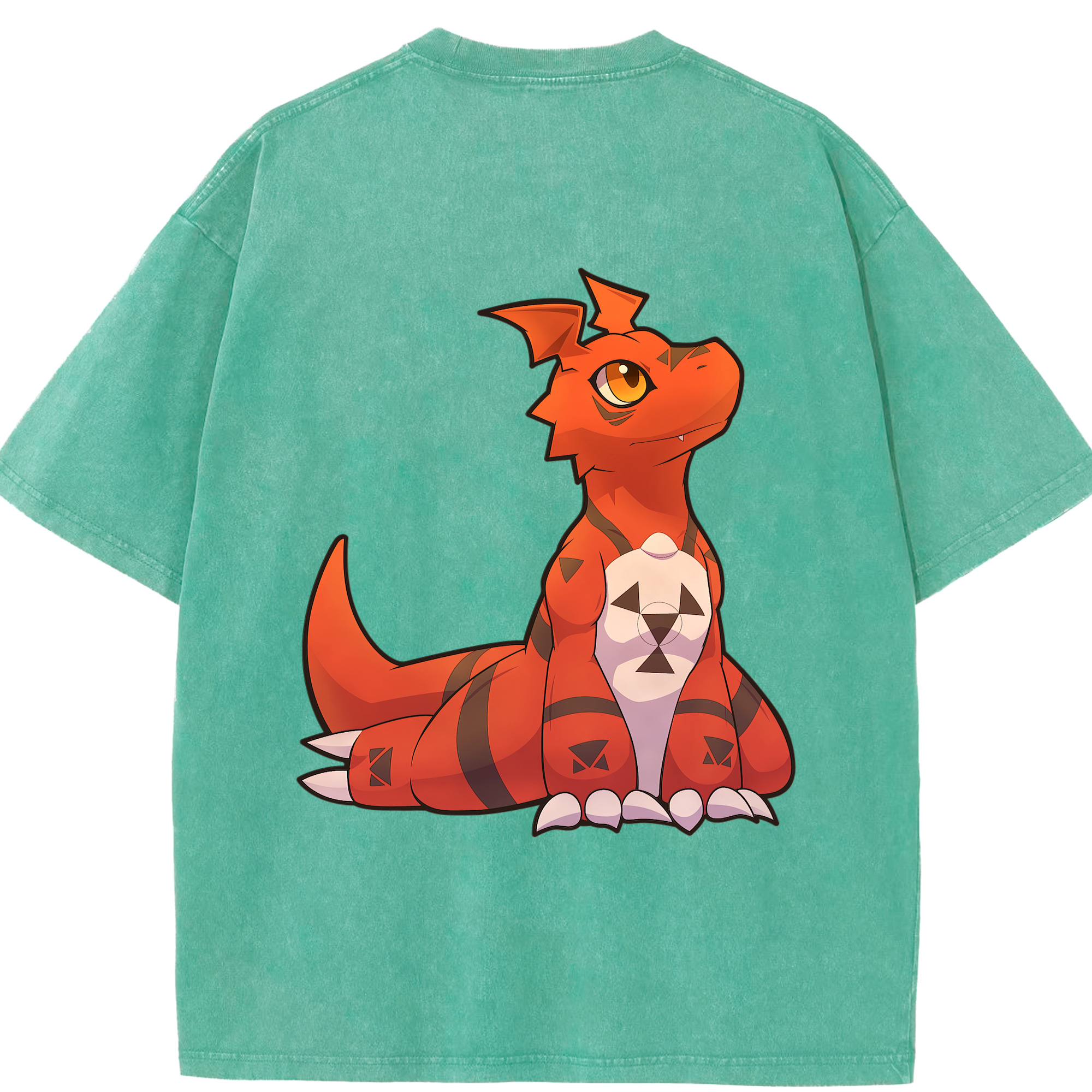 （画像用） Digimon デジタルモンスター/デジモン 綿100% ヴィンテージ風 半袖Tシャツ（背面プリント）